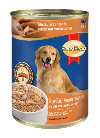 SmartHeart Dog Can - Adult - Chicken with Smoked Sausage