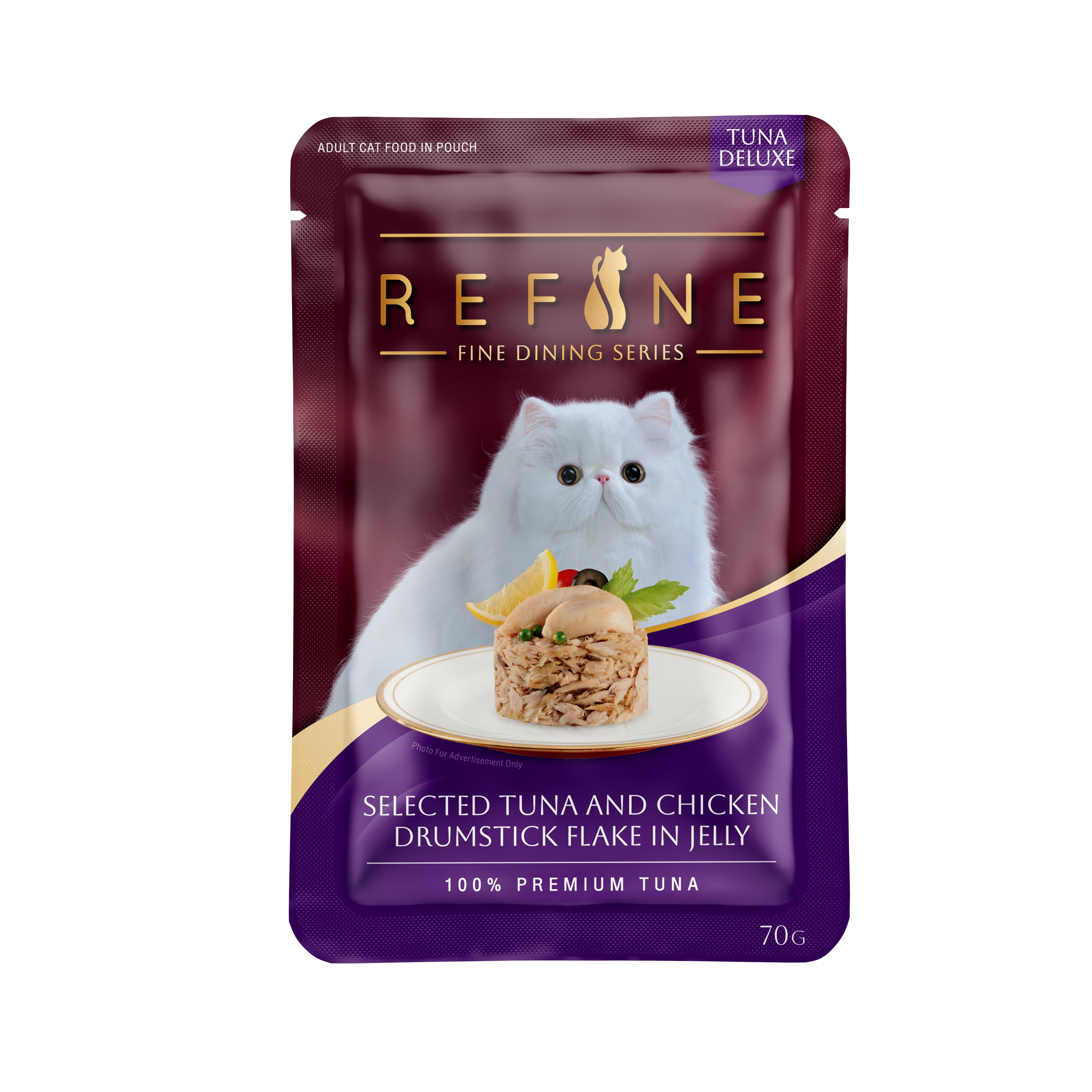 Refine Pouch - Selected Tuna and Chicken Drumstick Flake in Jelly